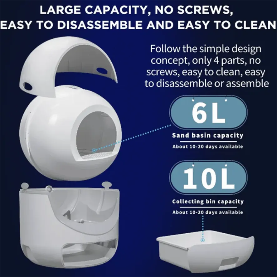 KTX-364307 Automatic Self-Cleaning Cat Litter Box with App Control