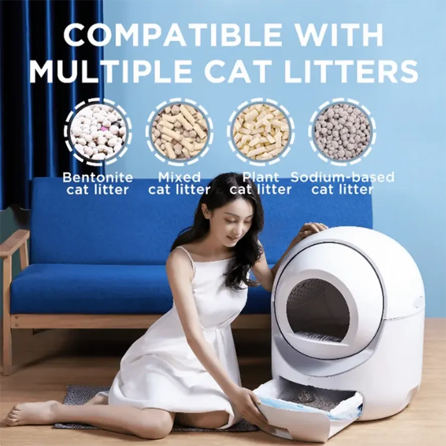 KTX-364307 Automatic Self-Cleaning Cat Litter Box with App Control