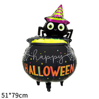 HKM-364499 18-Inch Aluminum Balloon Halloween Party Decorations - Pumpkin, Bat, Spider & More