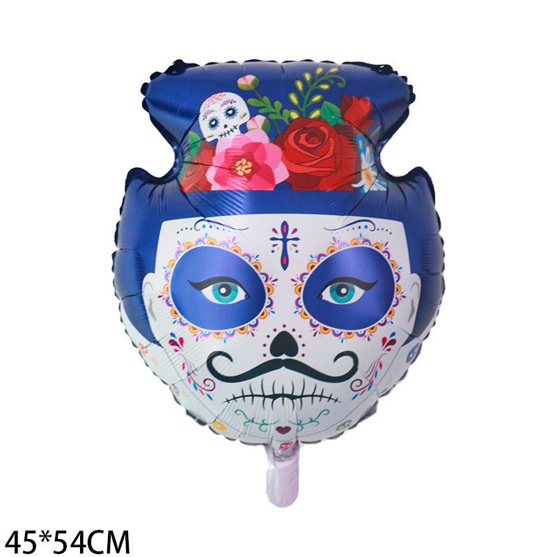 HKM-364499 18-Inch Aluminum Balloon Halloween Party Decorations - Pumpkin, Bat, Spider & More
