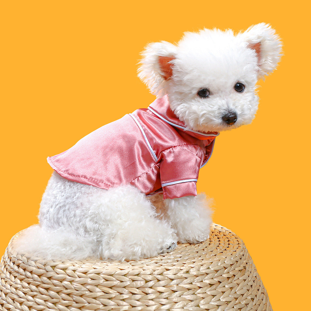 HKM-364499 Pet Pajamas for Spring and Summer in Pink, Blue, and Black - Casual Polyester Clothing for Pets, Sizes XS to XXL