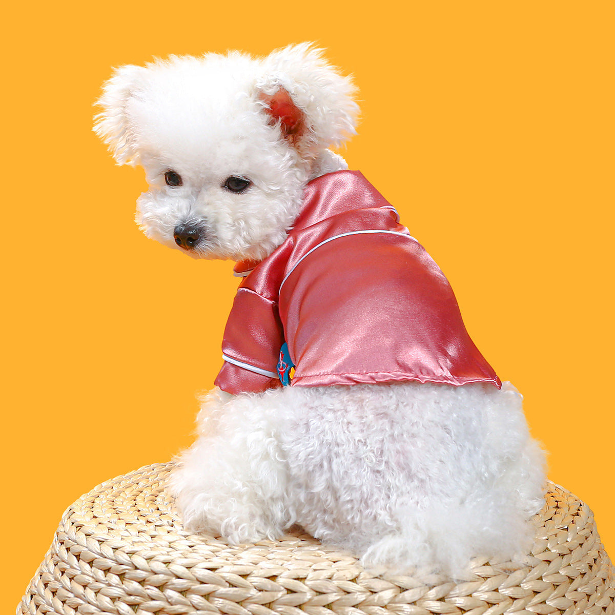 HKM-364499 Pet Pajamas for Spring and Summer in Pink, Blue, and Black - Casual Polyester Clothing for Pets, Sizes XS to XXL