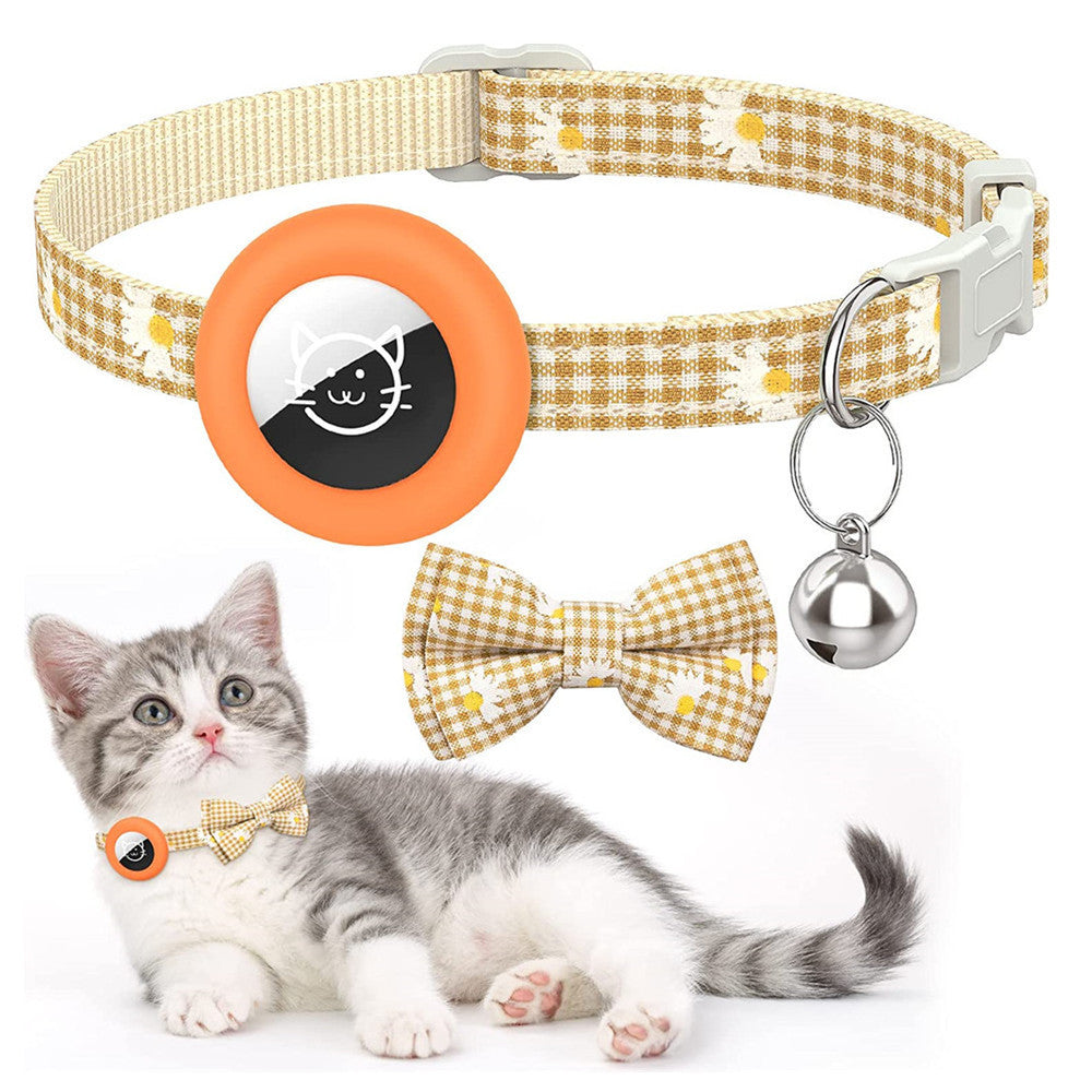 HKM-364563 Plaid Bowknot Collar for Dogs and Cats - Black, Orange, Pink, Green - Four Seasons Use