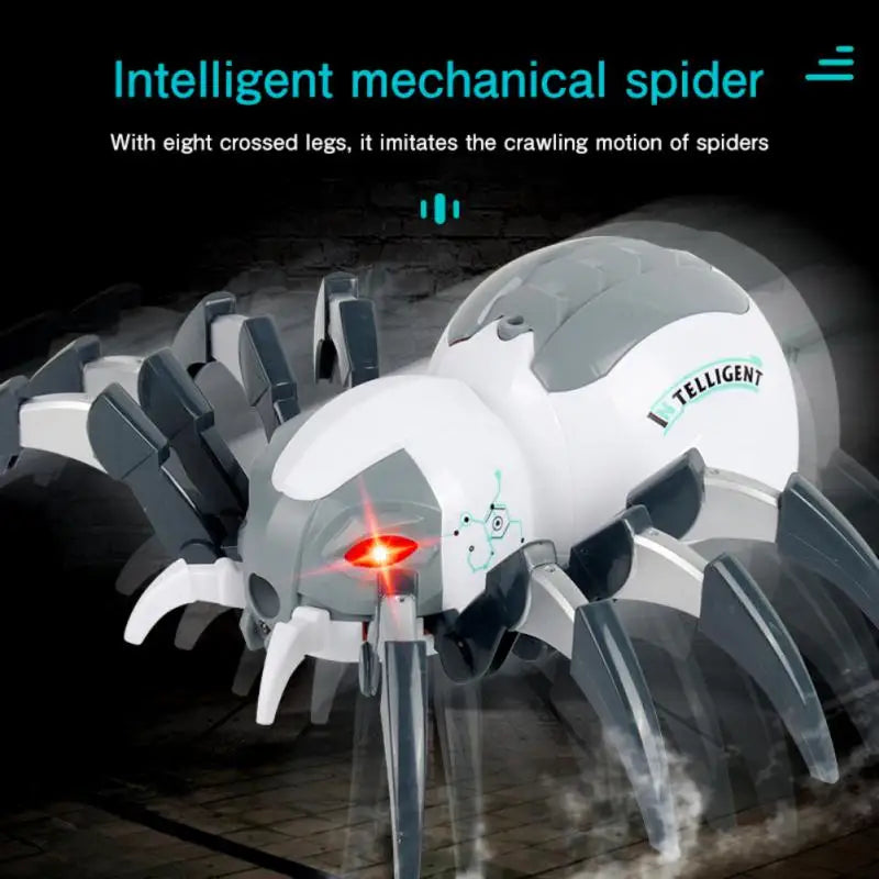 HKM-364691 Remote Control Electric Spider Toy with Spray and Music for Outdoor Fun for Ages 5 and Up