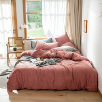 HKM-364691 Velvet Four-Piece Bedding Set for Winter Comfort