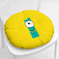 HKM-364755 Cartoon Flower Pattern Thick Plush Chair Pad for Single Seat Sofas