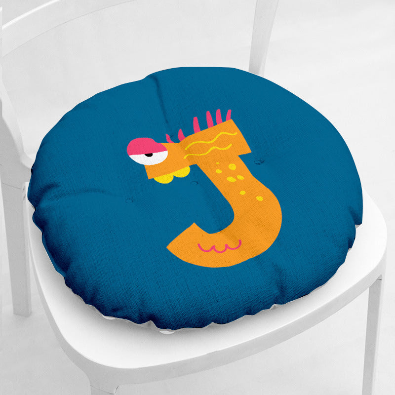 HKM-364755 Cartoon Flower Pattern Thick Plush Chair Pad for Single Seat Sofas