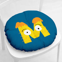 HKM-364755 Cartoon Flower Pattern Thick Plush Chair Pad for Single Seat Sofas