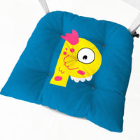 HKM-364755 Cartoon Flower Pattern Thick Plush Chair Pad for Single Seat Sofas