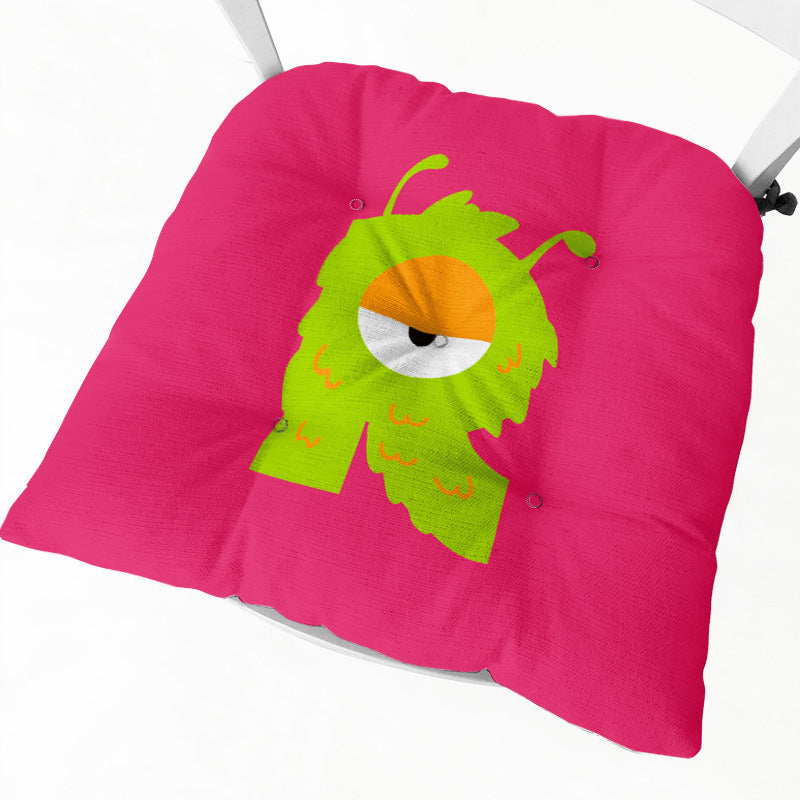 HKM-364755 Cartoon Flower Pattern Thick Plush Chair Pad for Single Seat Sofas
