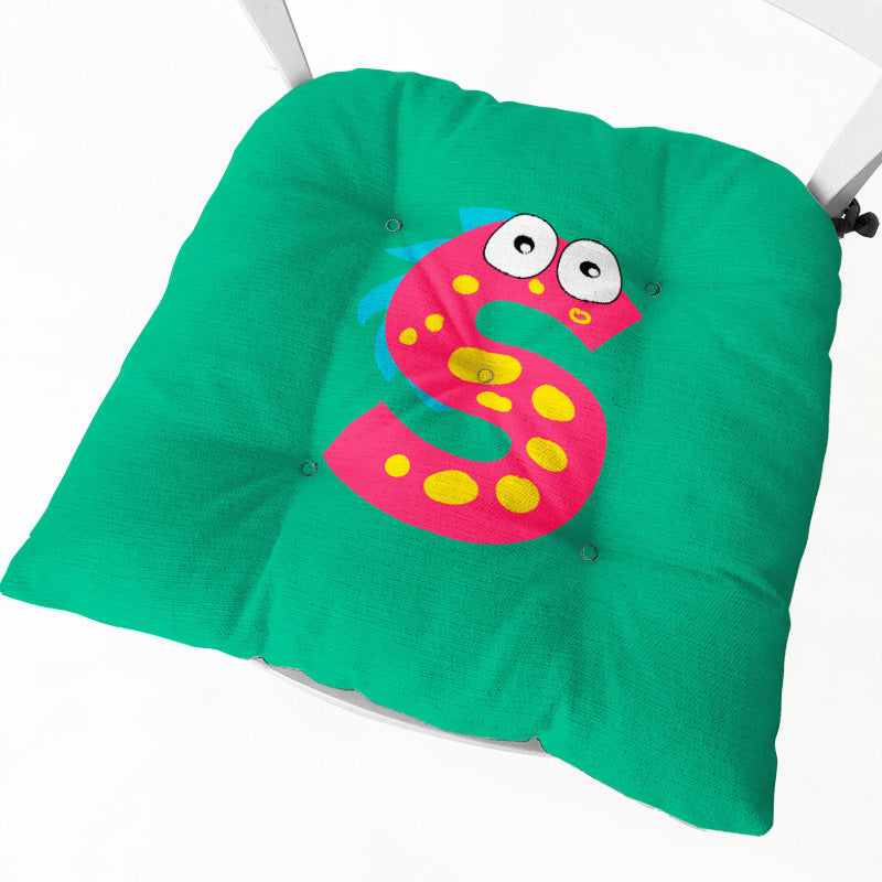 HKM-364755 Cartoon Flower Pattern Thick Plush Chair Pad for Single Seat Sofas