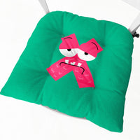 HKM-364755 Cartoon Flower Pattern Thick Plush Chair Pad for Single Seat Sofas