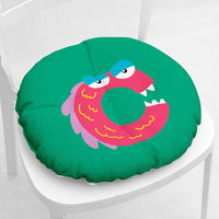 HKM-364755 Cartoon Flower Pattern Thick Plush Chair Pad for Single Seat Sofas