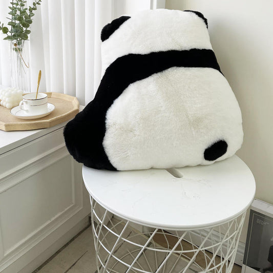 HKM-364819 Cute Panda Plush Cushion for Living Room - Black & White Options, 52x60cm