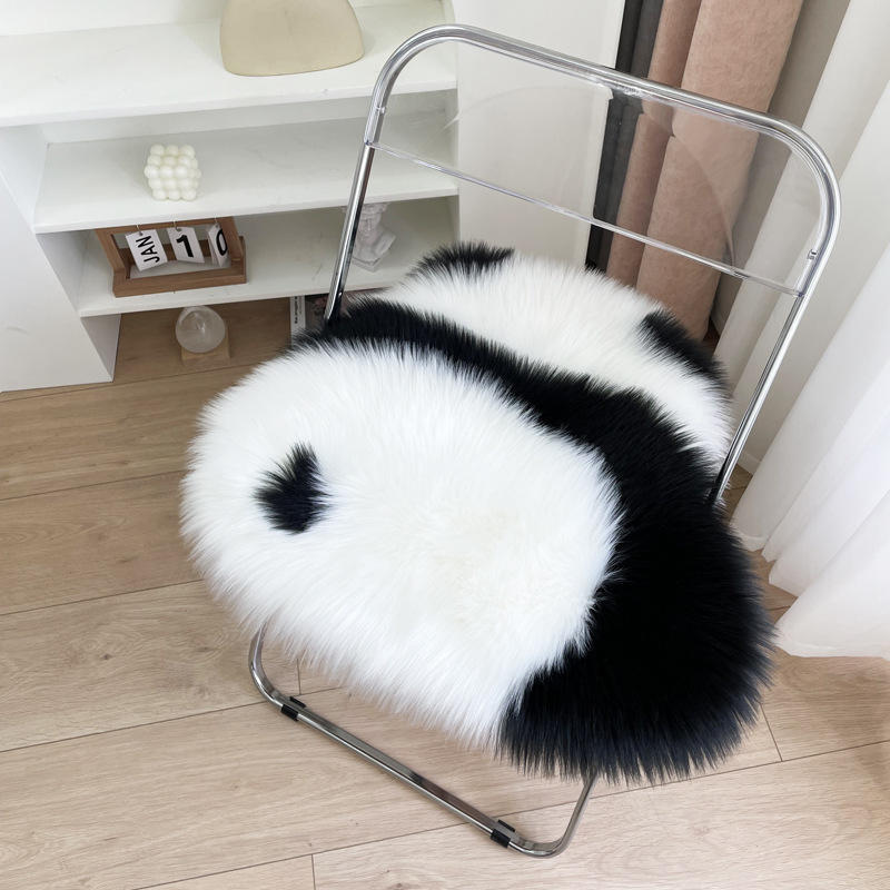 HKM-364819 Cute Panda Plush Cushion for Living Room - Black & White Options, 52x60cm
