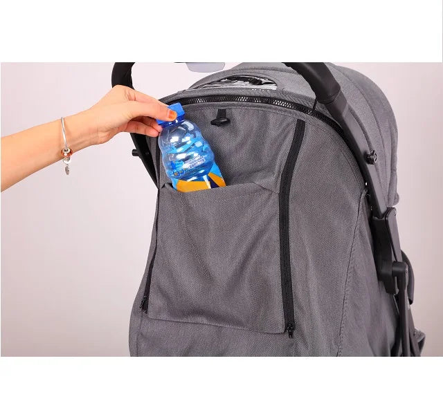 KTX-364883 Foldable Baby Stroller with Removable Front Armrest and PU Zipper Handle Cover