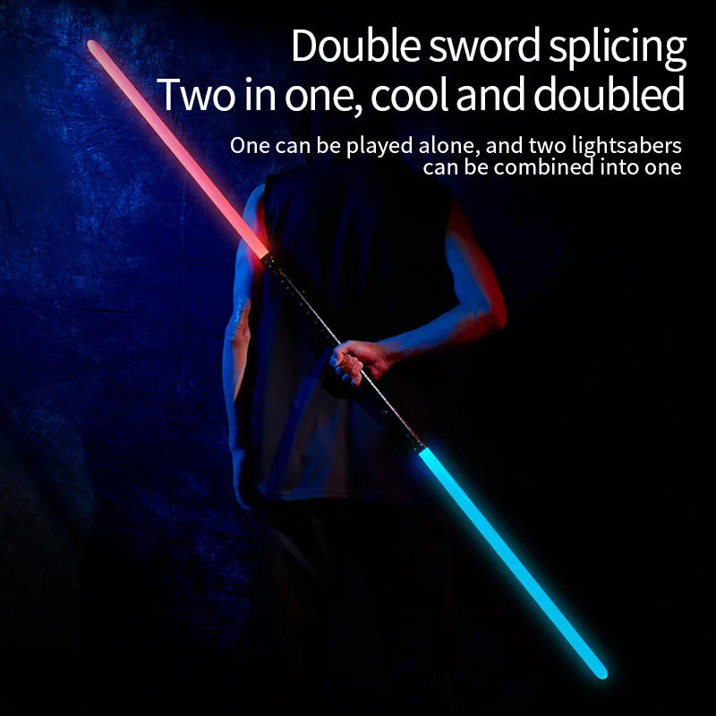 KTX-364947 Dual Rainbow LED Light-Up Sword Toy with Sound Effects for Kids Ages 3+