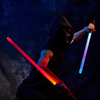 HKM-364947 Dual Rainbow LED Light-Up Sword Toy with Sound Effects for Kids Ages 3+