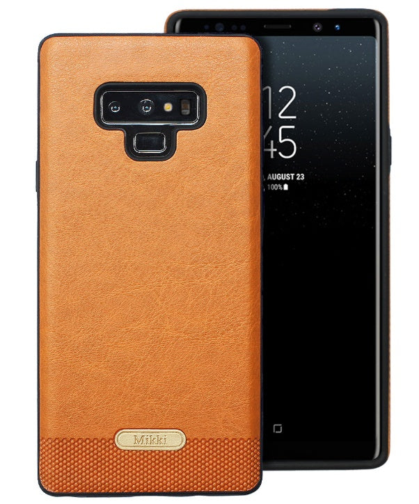 HKM-364947 Luxury Leather Back Cover for Samsung Note9, Note8 - TPU Material in Black, Brown, Red, Sapphire