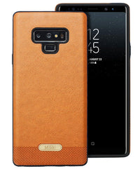 HKM-364947 Luxury Leather Back Cover for Samsung Note9, Note8 - TPU Material in Black, Brown, Red, Sapphire