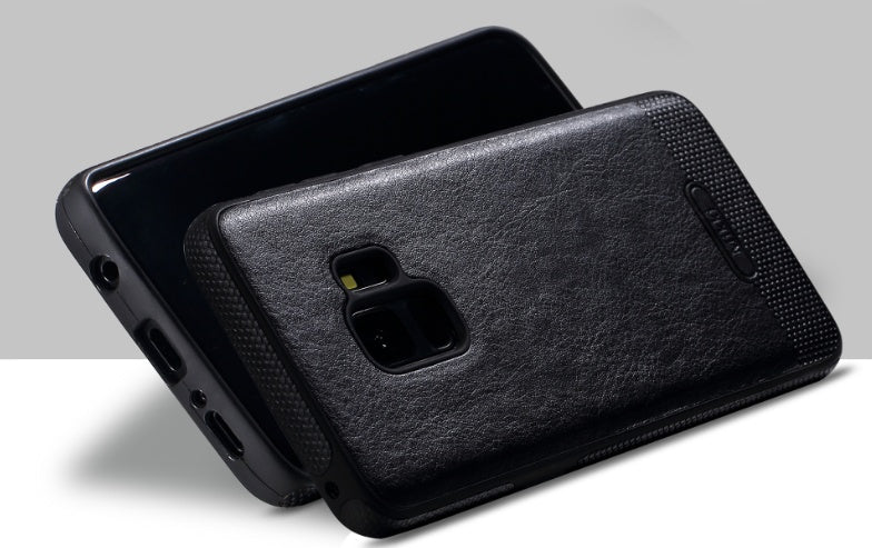 HKM-364947 Luxury Leather Back Cover for Samsung Note9, Note8 - TPU Material in Black, Brown, Red, Sapphire