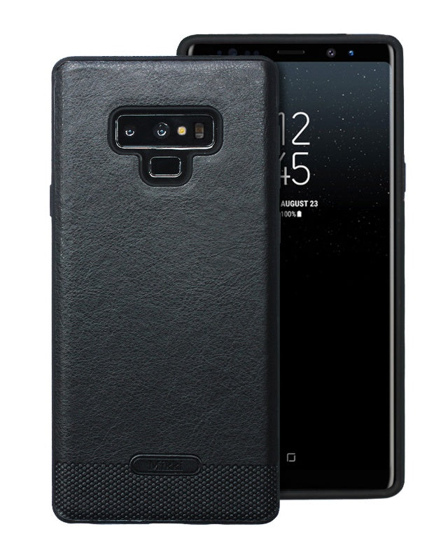 HKM-364947 Luxury Leather Back Cover for Samsung Note9, Note8 - TPU Material in Black, Brown, Red, Sapphire