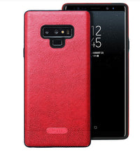 HKM-364947 Luxury Leather Back Cover for Samsung Note9, Note8 - TPU Material in Black, Brown, Red, Sapphire