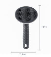 HKM-364947 Pet Needle Comb for Dogs and Cats - One-Click Hair Removal Comb, Available in Round Gray, Blue, and Pink