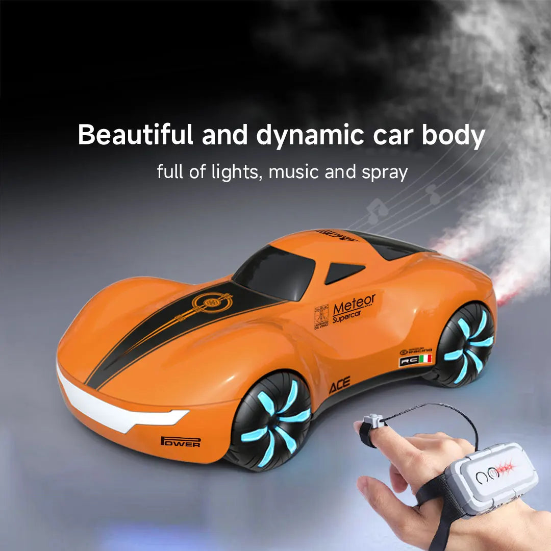 HKM-365267 2.4GHz Remote Control 360° Rotating Stunt Car – Dual Control Gesture Sensing RC Drift Car for Ages 5+