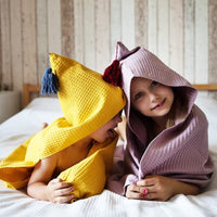 HKM-365267 Quick-Drying Cotton Hooded Bathrobe for Kids in Multiple Colors