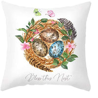 HKM-365395 Nordic Cartoon Anime Linen Throw Pillowcase for Living Room Sofa Bed