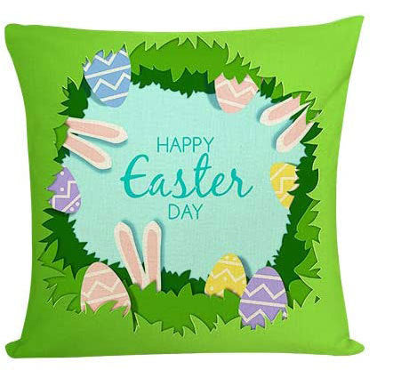HKM-365395 Nordic Cartoon Anime Linen Throw Pillowcase for Living Room Sofa Bed