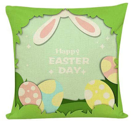 HKM-365395 Nordic Cartoon Anime Linen Throw Pillowcase for Living Room Sofa Bed