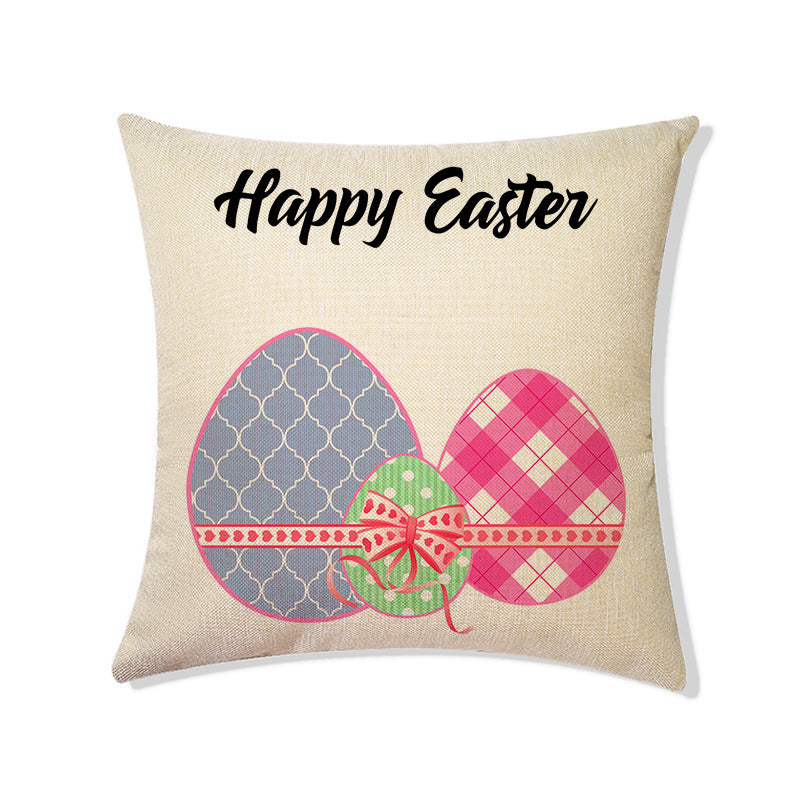HKM-365395 Nordic Cartoon Anime Linen Throw Pillowcase for Living Room Sofa Bed