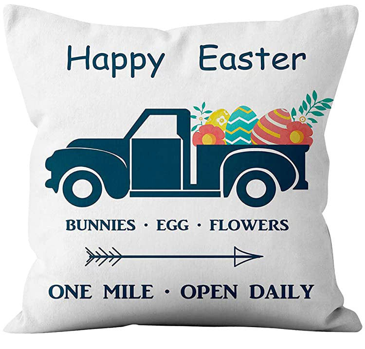 HKM-365395 Nordic Cartoon Anime Linen Throw Pillowcase for Living Room Sofa Bed
