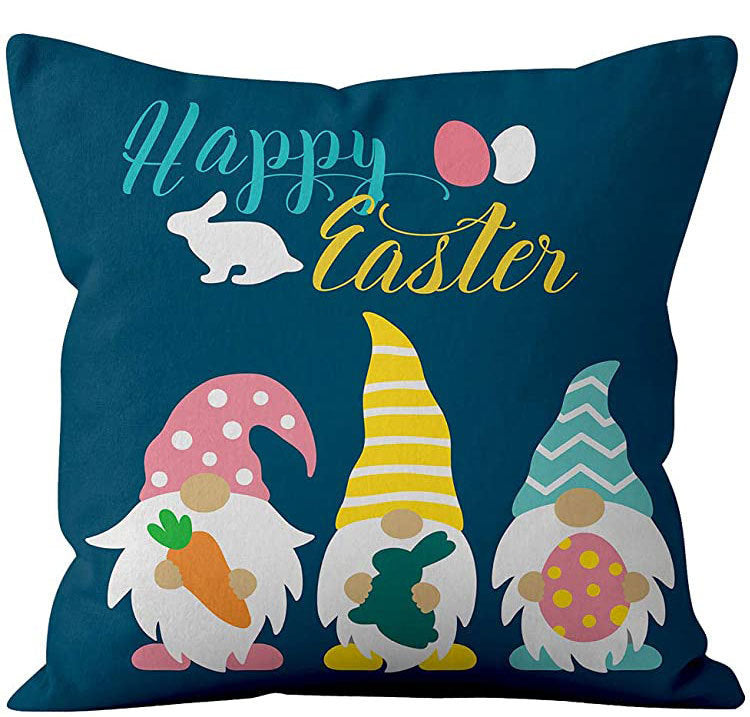 HKM-365395 Nordic Cartoon Anime Linen Throw Pillowcase for Living Room Sofa Bed