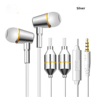 HKM-365587 In-ear Wired Headset with Microphone and Radiation Protection, Frequency Range 20-20000Hz, Silicone Earplugs, 3.5mm Plug