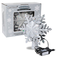 HKM-365971 Rotational Blizzard Five-Pointed Star Christmas Tree Top Projection Lamp