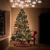 HKM-365971 Rotational Blizzard Five-Pointed Star Christmas Tree Top Projection Lamp