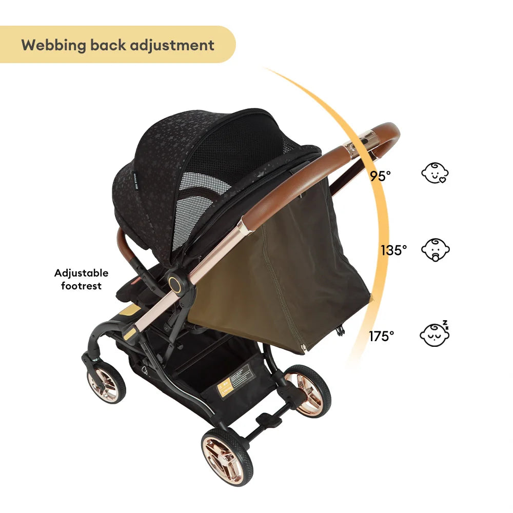 KTX-366035 4-in-1 Lightweight Foldable Baby Stroller with Swivel Seat for Newborns to 3 Months
