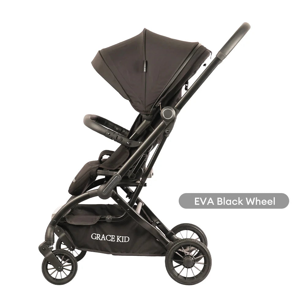 KTX-366035 4-in-1 Lightweight Foldable Baby Stroller with Swivel Seat for Newborns to 3 Months