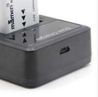 HKM-366035 Vertical USB Charger for BX1 Batteries - 3 Slots for Efficient Charging, Micro-USB Compatible
