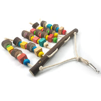 HKM-366099 Colorful Multi-Size Parrot Bite Toy for Small Pets - Wood and Synthetic Materials