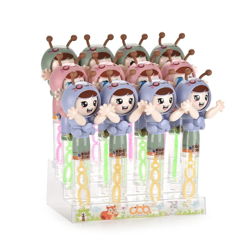 KTX-366099 Crocodile Shape Mini Telescopic Bubble Wand with Bubble Water for Kids