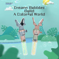 HKM-366099 Crocodile Shape Mini Telescopic Bubble Wand with Bubble Water for Kids
