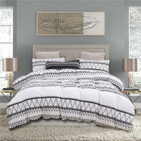 HKM-366163 Brushed Bedding Set - 1 Duvet Cover and 2 Pillowcases in Twin, Queen, King Sizes