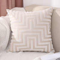 HKM-366291 Velvet Pillowcase for Bedside and Living Room - Fashion Simple Print in Milk White, Matcha Green, Orange, Camel, Burgundy, Black (45x45CM/50x50CM)