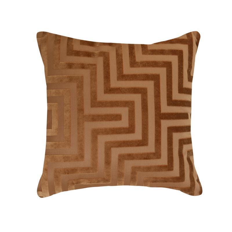 HKM-366291 Velvet Pillowcase for Bedside and Living Room - Fashion Simple Print in Milk White, Matcha Green, Orange, Camel, Burgundy, Black (45x45CM/50x50CM)