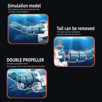 HKM-366419 2.4G Remote-Controlled Dolphin Water Play Toy for Outdoor Use