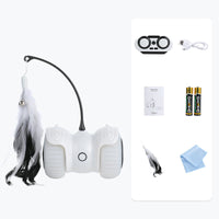 HKM-366611 USB Charging Cat Remote Control Feather Smart Electric Balance Car Funny Cat Toy Electronic Pet Cat Toy Smart Cat Teaser Playing